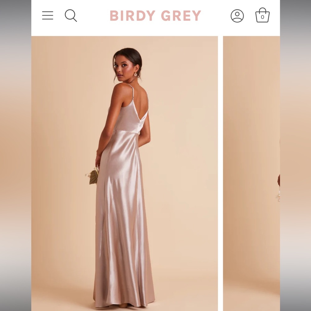 Bird Grey Jay Satin Dress